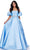Ashley Lauren 11543 - Bejeweled Waist Prom Dress Prom Dresses 00 / Ice Blue