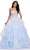 Ashley Lauren 11545 - Beaded Bustier Strapless Ballgown Ball Gowns 00 / Sky