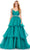 Ashley Lauren 11561 - Beaded Straps V-Neck Ballgown Ball Gowns 0 / Jade