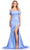 Ashley Lauren 11575 - Off Shoulder Satin Prom Dress Prom Dresses 00 / Light Blue