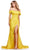 Ashley Lauren 11575 - Off Shoulder Satin Prom Dress Prom Dresses 00 / Yellow