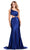 Ashley Lauren 11577 - Asymmetric Neck Cutout Prom Gown Prom Dresses 00 / Midnight