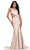 Ashley Lauren 11577 - Asymmetric Neck Cutout Prom Gown Prom Dresses 00 / Nude