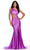 Ashley Lauren 11577 - Asymmetric Neck Cutout Prom Gown Prom Dresses 00 / Purple