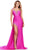 Ashley Lauren 11579 - Jersey Prom Dress with Beadwork Special Occasion Dress 00 / Magenta