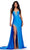 Ashley Lauren 11579 - Jersey Prom Dress with Beadwork Special Occasion Dress 00 / Ocean