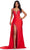 Ashley Lauren 11579 - Jersey Prom Dress with Beadwork Special Occasion Dress 00 / Red