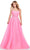 Ashley Lauren 11597 - Strapless Glitter Tulle Prom Gown Prom Dresses 00 / Pink