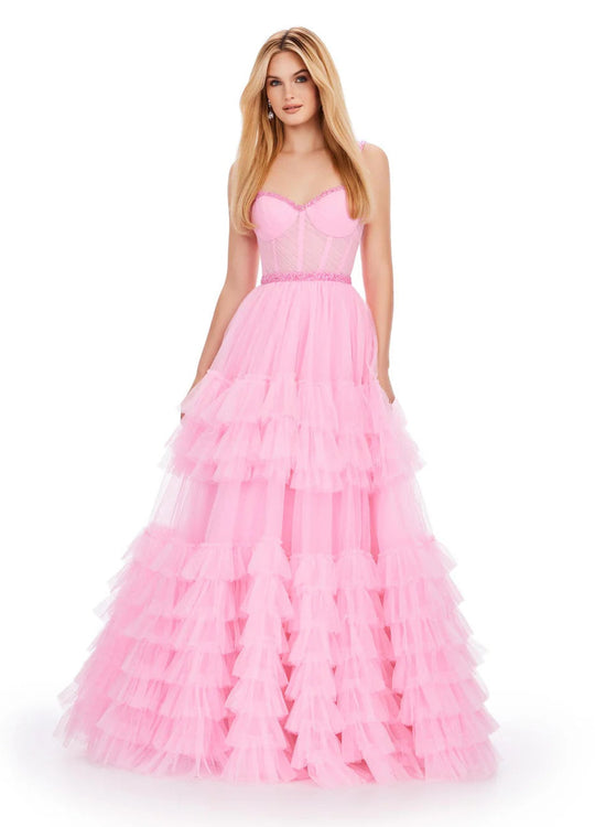 Ashley Lauren 11603 - Ruffled A-Line Prom Dress