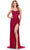 Ashley Lauren 11614 - Illusion Corset Strapless Evening Gown Evening Gown 00 / Fuchsia/Red