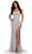 Ashley Lauren 11614 - Illusion Corset Strapless Evening Gown Evening Gown 00 / Silver