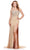 Ashley Lauren 11616 - Beaded Scoop Prom Dress Special Occasion Dress 00 / Nude