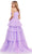 Ashley Lauren 11619 - One-Sleeve Ruched Detail Ballgown Ball Gowns 0 / Lilac/Sky
