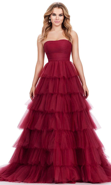 strapless open back dress Jovani 38599 Long Sequin Formal Mermaid Prom Dress – The Dress Outlet main image 1