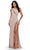 Ashley Lauren 11635 - Asymmetric Cutout Sequin Prom Gown Prom Dresses 0 / Silver