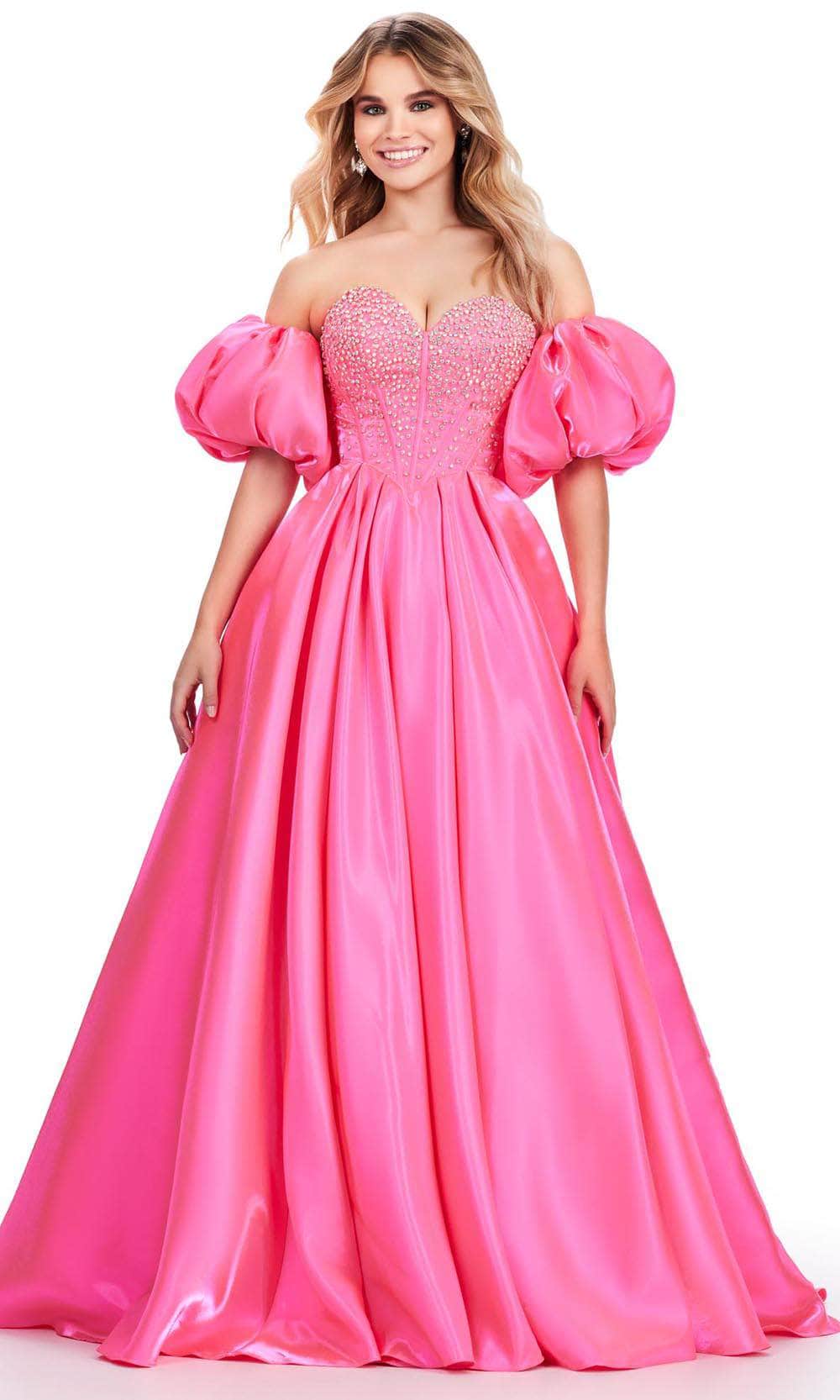 Ashley Lauren 11642 - Jeweled Satin Prom Dress – Couture Candy