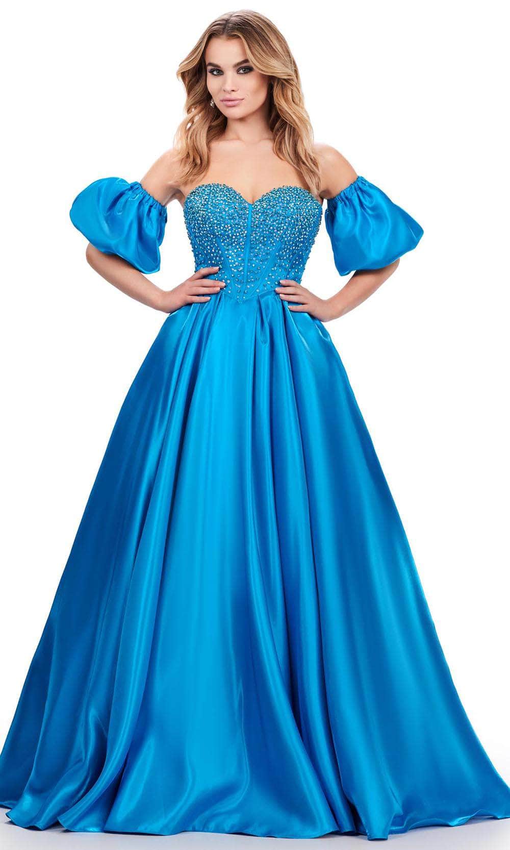 Ashley Lauren 11642 - Jeweled Satin Prom Dress – Couture Candy