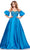 Ashley Lauren 11642 - Jeweled Satin Prom Dress Special Occasion Dress 00 / Peacock