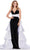 Ashley Lauren 11643 - Sleeveless Plunging V-Neck Prom Dress Prom Dresses 00 / Black/White