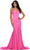 Ashley Lauren 11644 - Spaghetti Strap Satin Prom Dress Prom Dresses 00 / Hot Pink