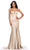 Ashley Lauren 11644 - Spaghetti Strap Satin Prom Dress Prom Dresses 00 / Nude
