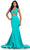 Ashley Lauren 11646 - Asymmetric Two Piece Prom Gown Prom Dresses 00 / Aqua