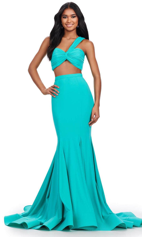 Ashley Lauren 11646 - Asymmetric Two Piece Prom Gown