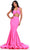 Ashley Lauren 11646 - Asymmetric Two Piece Prom Gown Prom Dresses 00 / Hot Pink