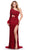 Ashley Lauren 11649 - Feather Cuff Sleeve Prom Dress Special Occasion Dress