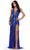 Ashley Lauren 11670 - Plunging Halter Ornate Prom Dress Prom Dresses 00 / Royal