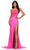 Ashley Lauren 11690 - Scoop Corset Prom Dress Special Occasion Dress 00 / Hot Pink