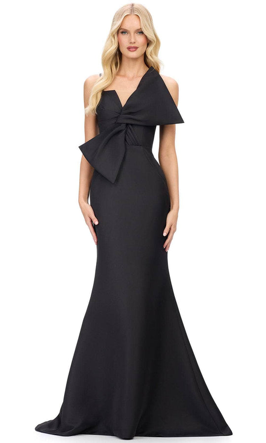 Ashley Lauren 11702 - Oversized Bow Mermaid Evening Gown