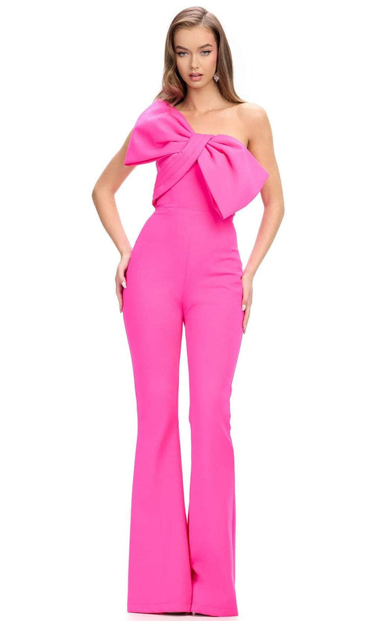 Ashley Lauren 11703 - Strapless Oversized Bow Detailed Jumpsuit