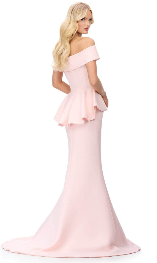 Ashley Lauren 11710 - Peplum Waist Mermaid Evening Gown