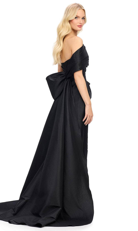 Ashley Lauren 11727 - Asymmetric Evening Gown with Overskirt