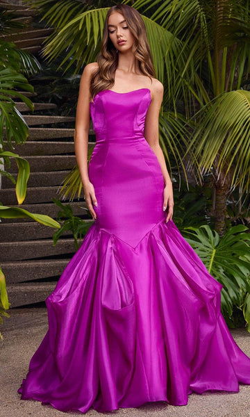 Ashley Lauren 11733 - Strapless Organza Ruffle Prom Gown 4 / Black