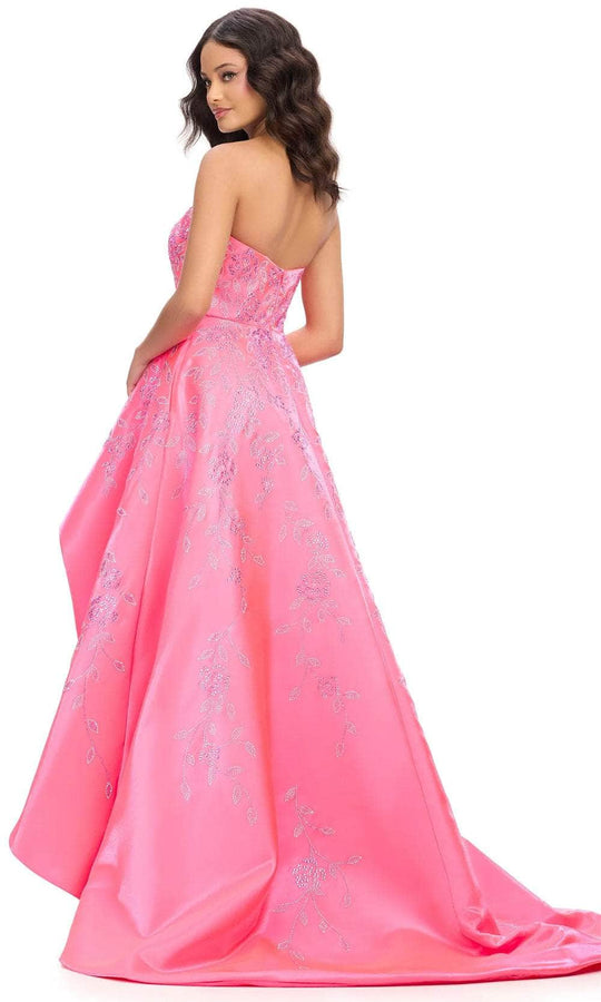 Ashley Lauren 11734 - Embroidered Bodice High-Low Hem Prom Gown
