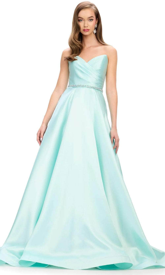 Ashley Lauren 11773 - Sweetheart Jeweled Belt Evening Gown