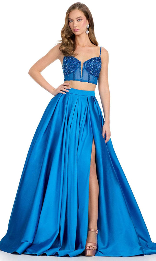 Ashley Lauren 11826 - Beaded Corset Taffeta Two-Piece Ball Gown