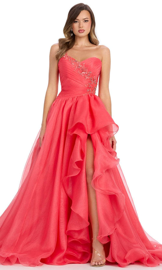 Ashley Lauren 11951 - Beaded Appliqued One Shoulder Ballgown