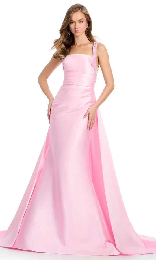 Ashley Lauren 11979 - Square Neck Prom Gown with Overskirt