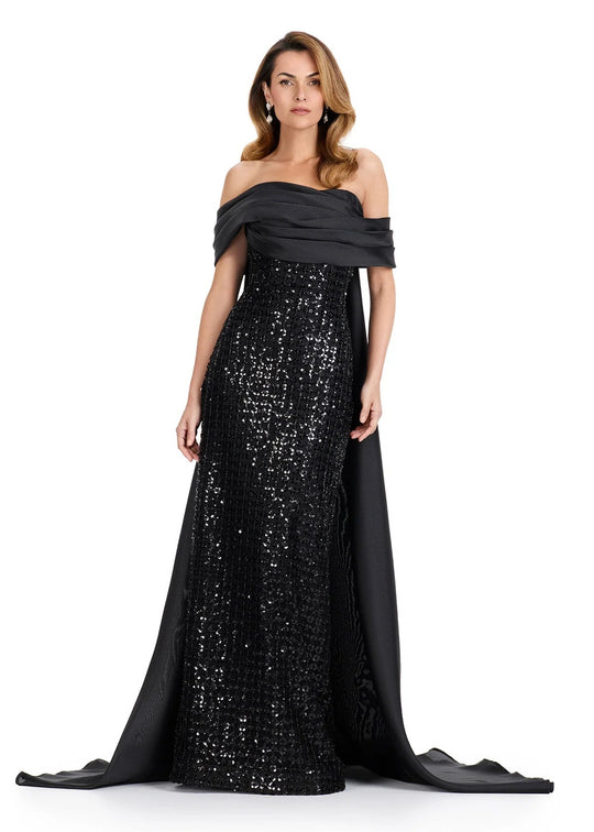 Ashley Lauren 12020 Beaded Sheath Dress