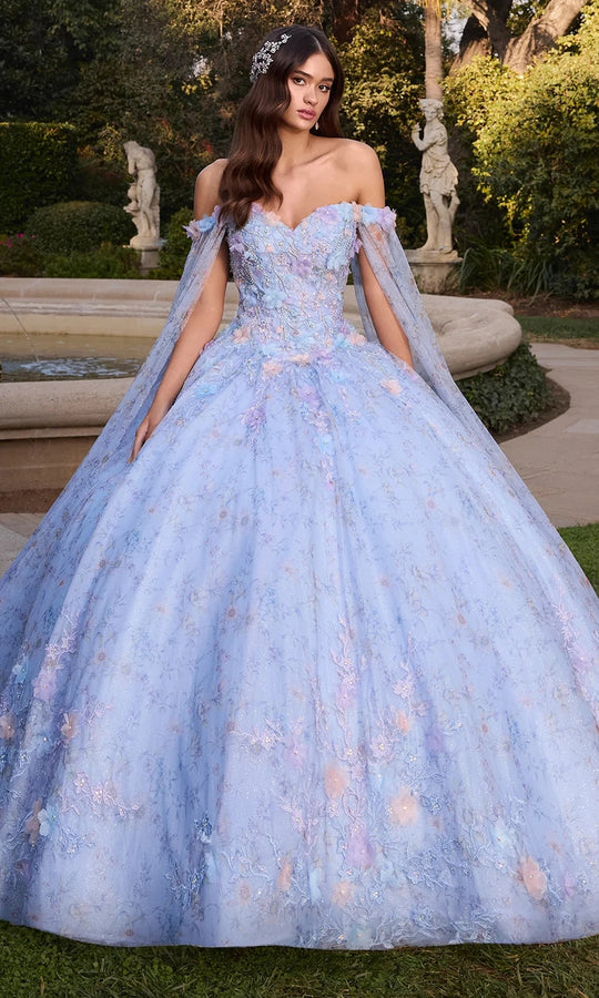 Ashley Lauren 30108 - 3D Floral Sweetheart Organza Ballgown