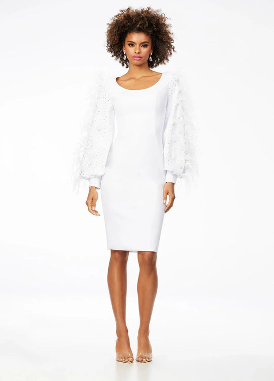 Ashley Lauren 4545 - Scoop Neck Sheath Dress