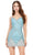 Ashley Lauren 4593 - Sweetheart Fringe Short Dress Cocktail Dresses 0 / Sky