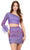 Ashley Lauren 4597 - Two Piece Aztec Short Dress Cocktail Dresses 00 / Lilac