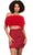 Ashley Lauren 4599 - Feather Bustier Strapless Cocktail Dress Cocktail Dresses 00 / Red