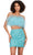 Ashley Lauren 4599 - Feather Bustier Strapless Cocktail Dress Cocktail Dresses 00 / Sky