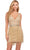 Ashley Lauren 4602 - Sleeveless Beaded Cocktail Dress Holiday Dresses 0 / Gold