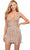 Ashley Lauren 4602 - Sleeveless Beaded Cocktail Dress Holiday Dresses 0 / Silver/Dark Nude
